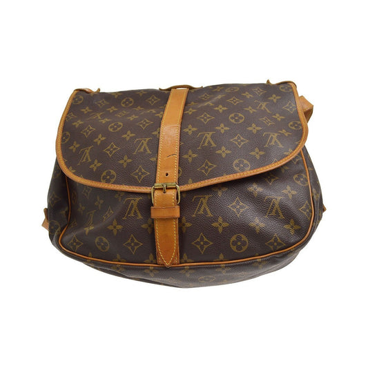 Louis Vuitton Saumur Monogram Canvas, Brown, Canvas, Shoulder Bag