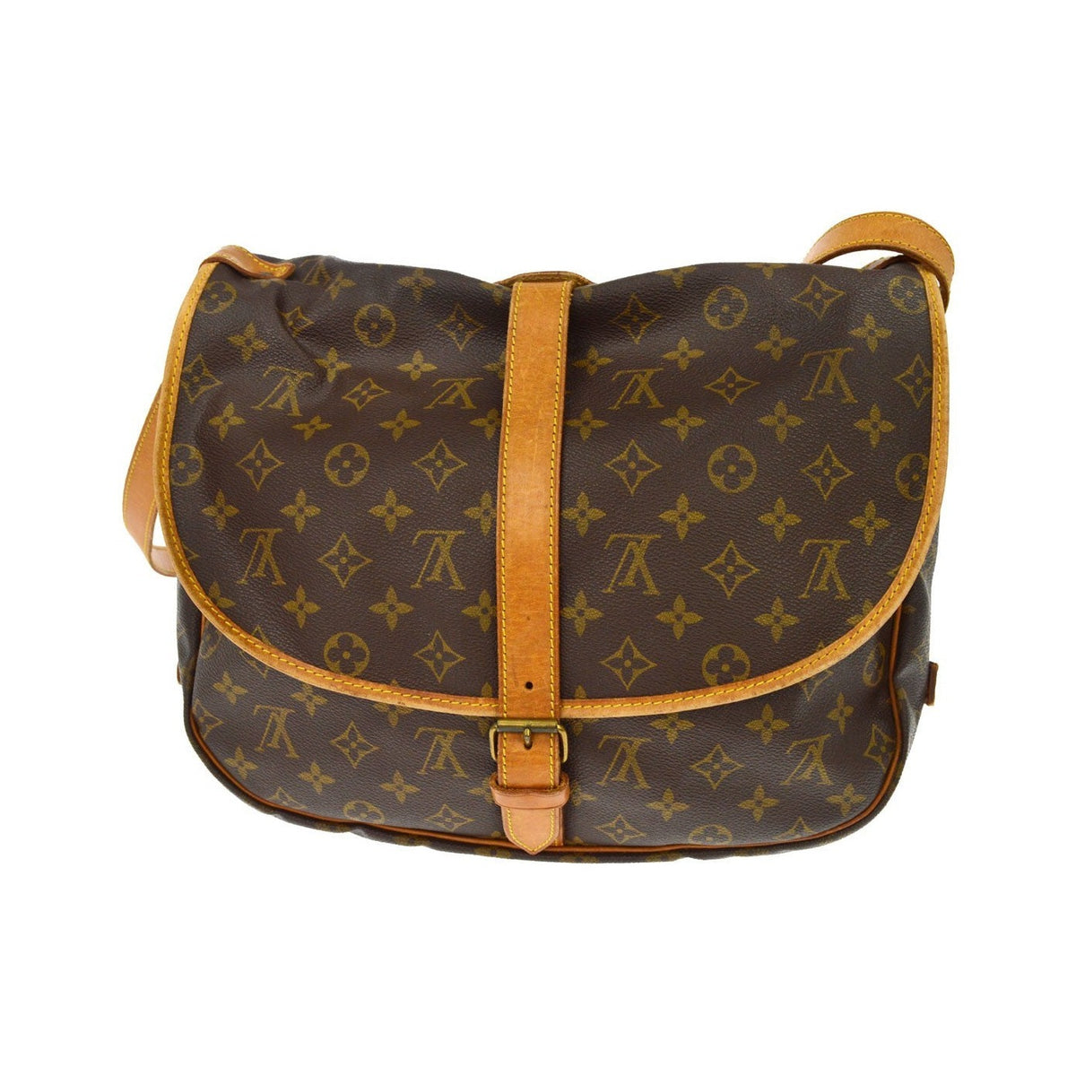 Louis Vuitton Saumur Monogram Canvas, Brown, Canvas, Shoulder Bag