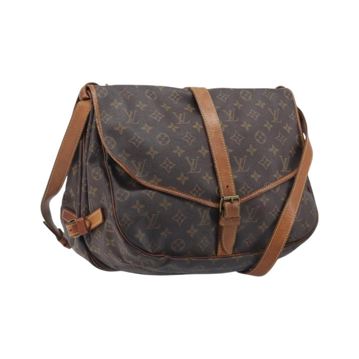Louis Vuitton Saumur Monogram Canvas, Brown, Canvas, Shoulder Bag