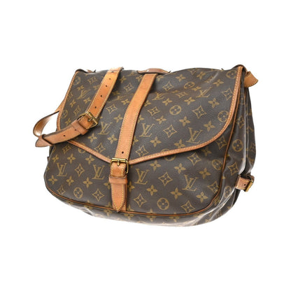 Louis Vuitton Saumur Monogram Canvas, Brown, Canvas, Shoulder Bag