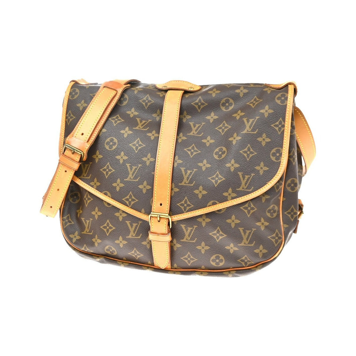Louis Vuitton Saumur Monogram Canvas, Brown, Canvas, Shoulder Bag