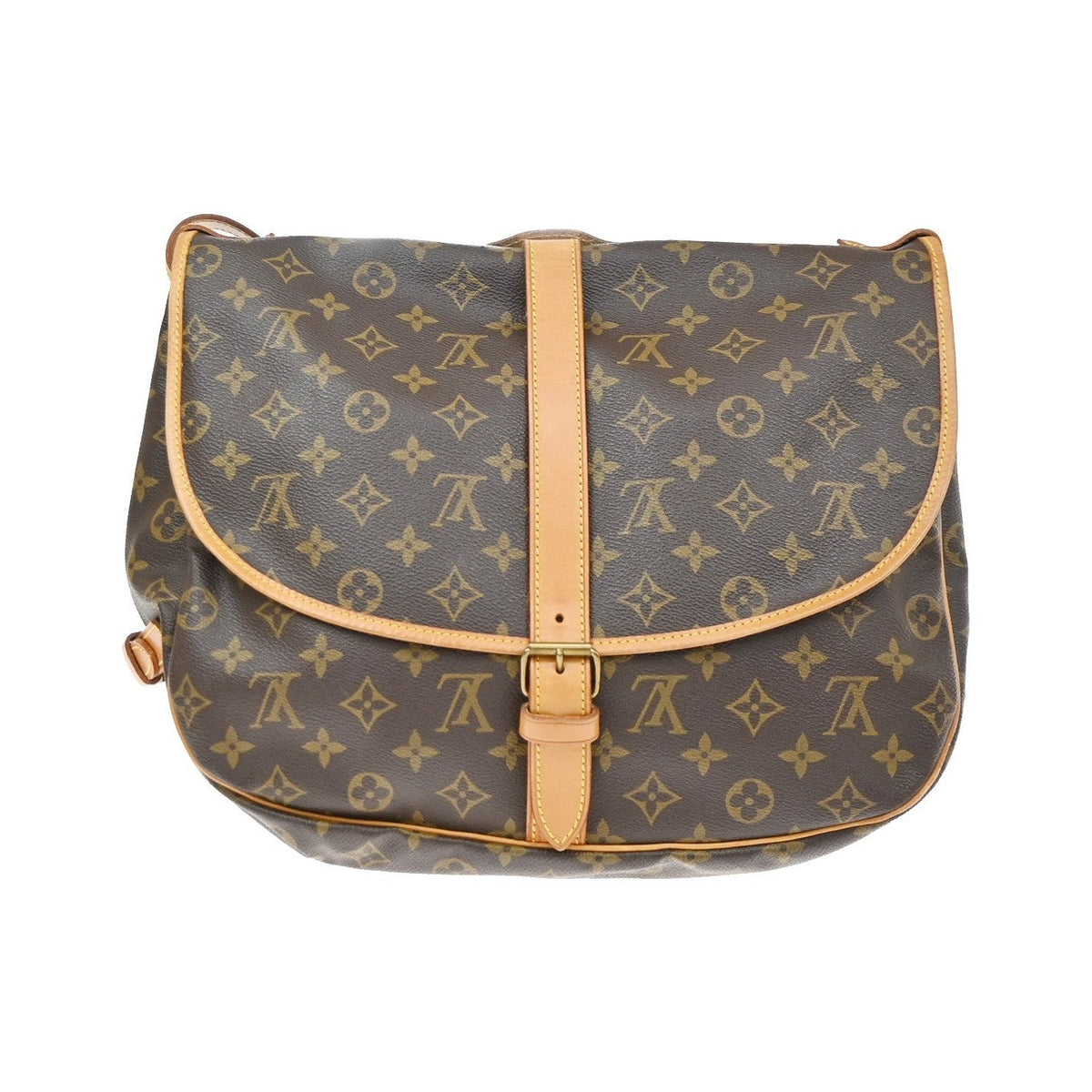 Louis Vuitton Saumur Monogram Canvas, Brown, Canvas, Shoulder Bag