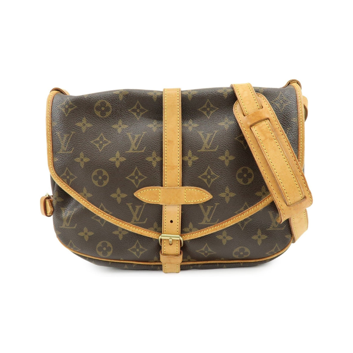 Louis Vuitton Saumur Monogram Canvas, Brown, Canvas, Shoulder Bag