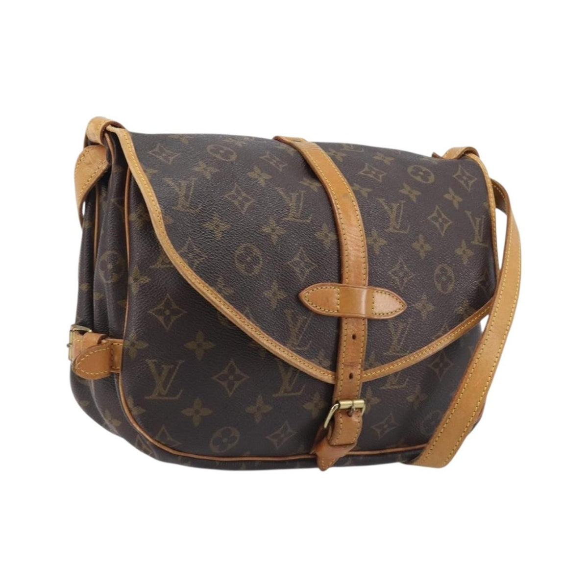 Louis Vuitton Saumur Monogram Canvas, Brown, Canvas, Shoulder Bag