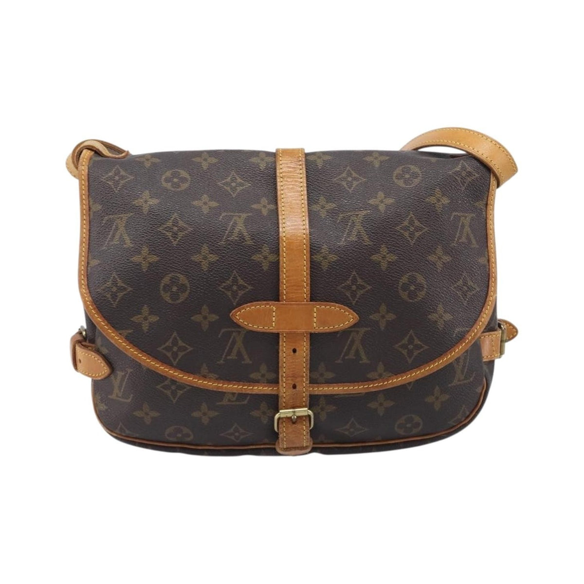 Louis Vuitton Saumur Monogram Canvas, Brown, Canvas, Shoulder Bag