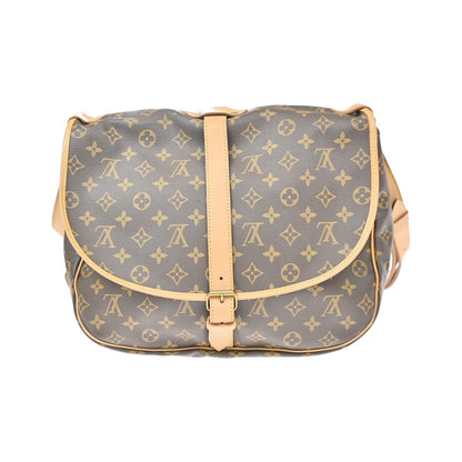 Louis Vuitton Saumur Monogram Canvas, Brown, Canvas, Shoulder Bag