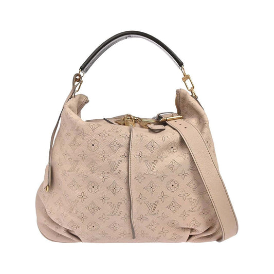 Louis Vuitton Selene Mahina Leather, Beige, Leather, Handbag