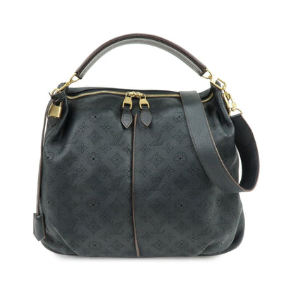 Louis Vuitton Selene Mahina Leather, Black, Leather, Handbag
