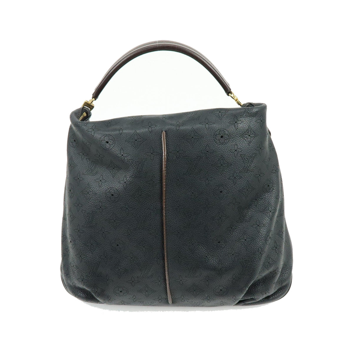 Louis Vuitton Selene Mahina Leather, Black, Leather, Handbag
