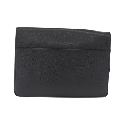 Louis Vuitton Selenga Pochette Taiga Leather, Gray, Leather, Clutch