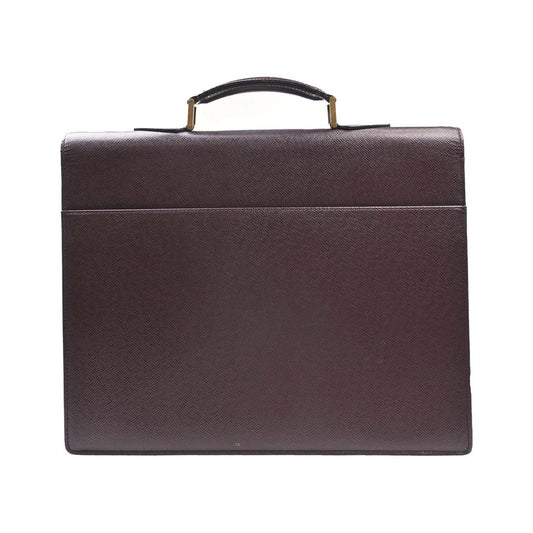 Louis Vuitton Serviette Moskova Taiga Leather, Purple, Leather, Briefcase