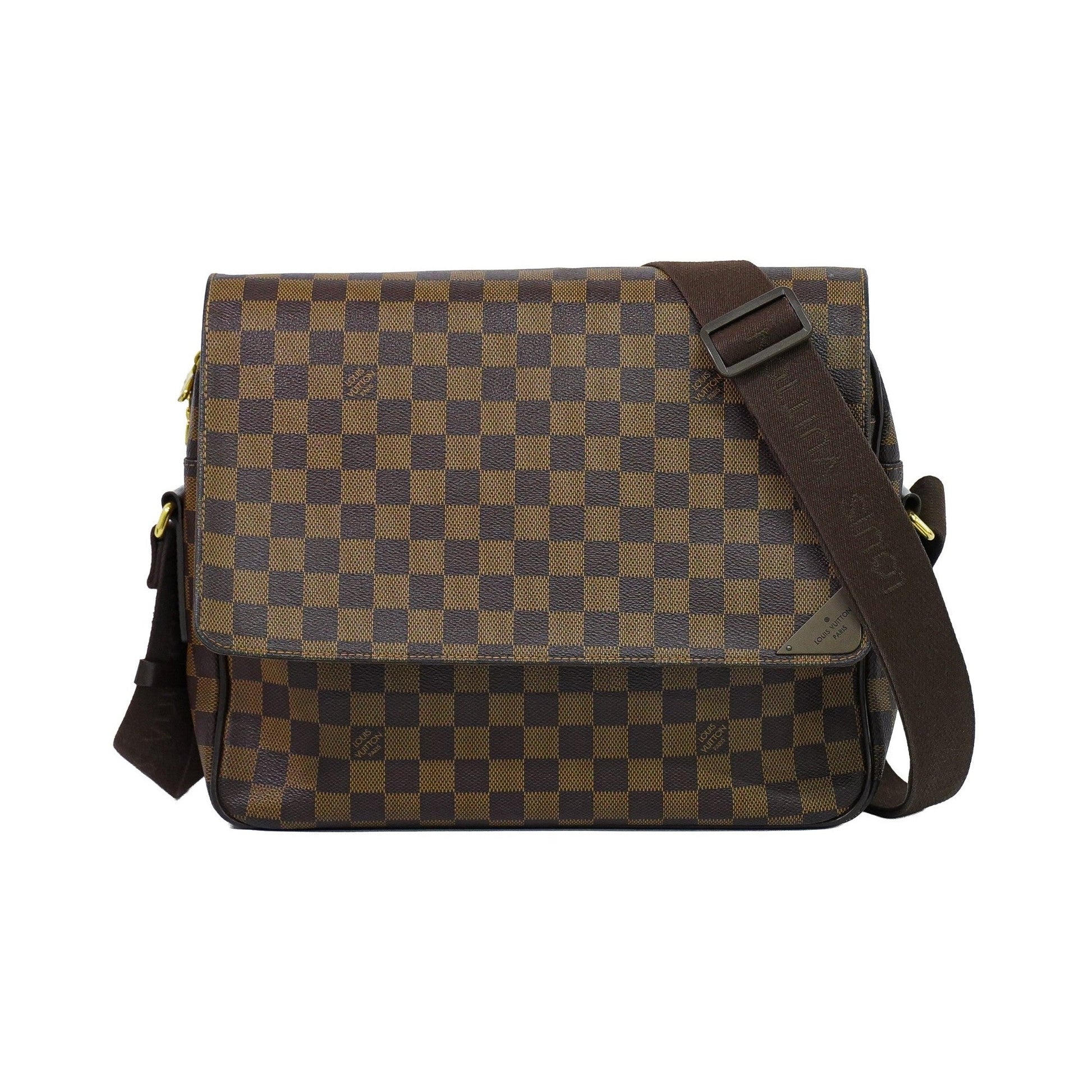 Louis Vuitton Shelton Messenger Damier Ebene, Brown, Canvas, Shoulder Bag