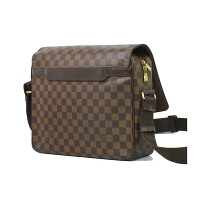 Louis Vuitton Shelton Messenger Damier Ebene, Brown, Canvas, Shoulder Bag