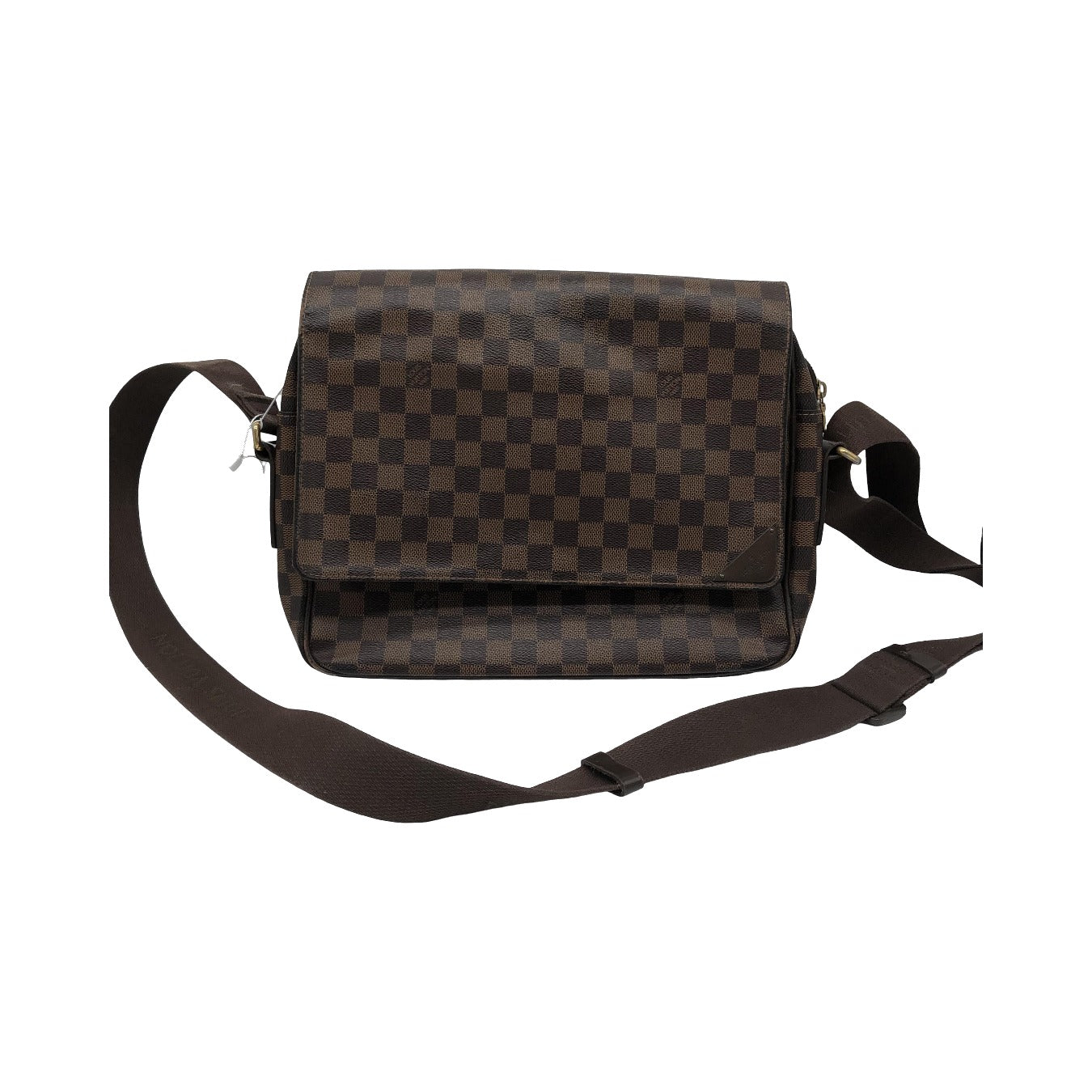 Louis Vuitton Shelton Messenger Damier Ebene, Brown, Canvas, Shoulder Bag