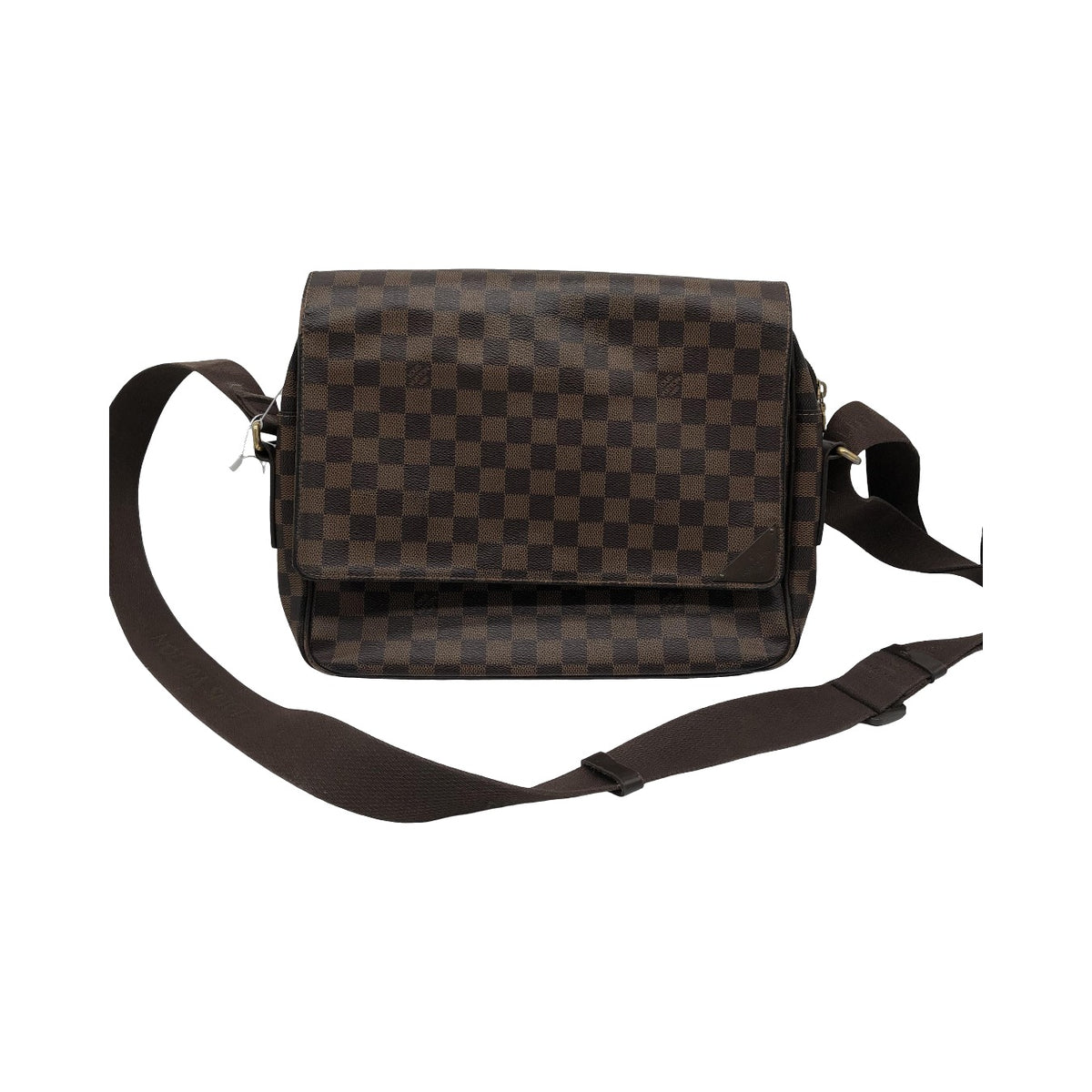 Louis Vuitton Shelton Messenger Damier Ebene, Brown, Canvas, Shoulder Bag