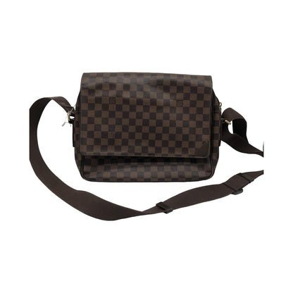 Louis Vuitton Shelton Messenger Damier Ebene, Brown, Canvas, Shoulder Bag
