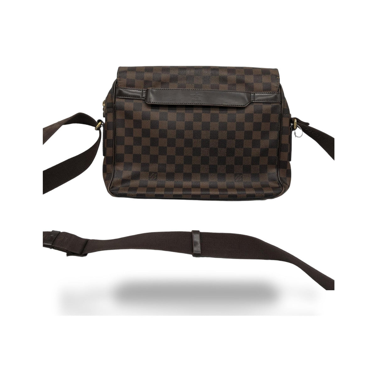 Louis Vuitton Shelton Messenger Damier Ebene, Brown, Canvas, Shoulder Bag