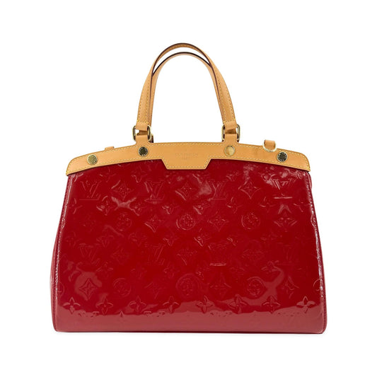 Louis Vuitton Sherwood Monogram Vernis, Beige, Patent Leather, Handbag