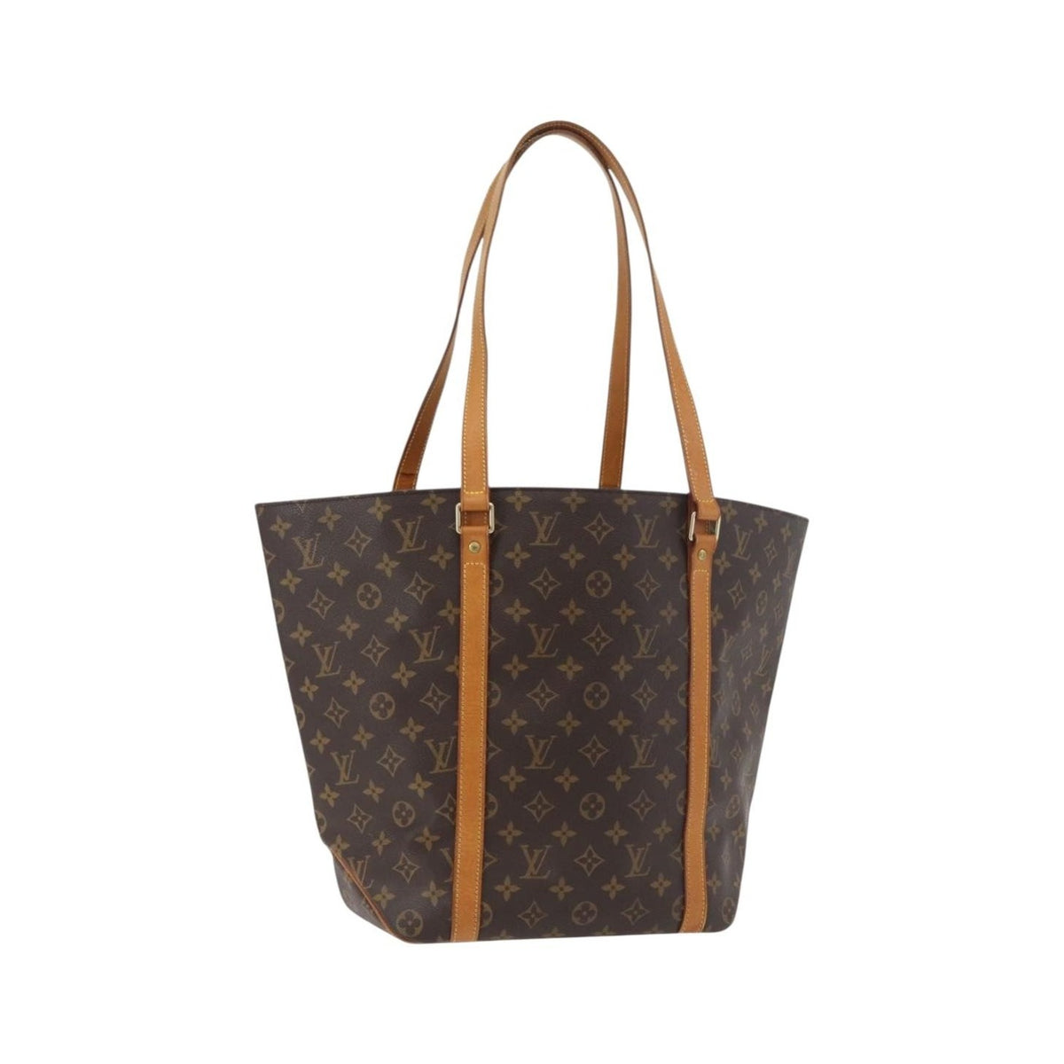 Louis Vuitton Shopping Sac Monogram Canvas, Brown, Canvas, Handbag
