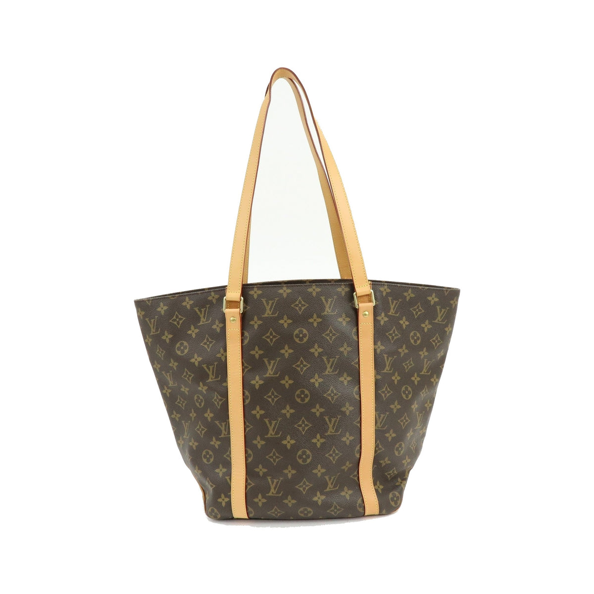 Louis Vuitton Shopping Sac Monogram Canvas, Brown, Canvas, Handbag