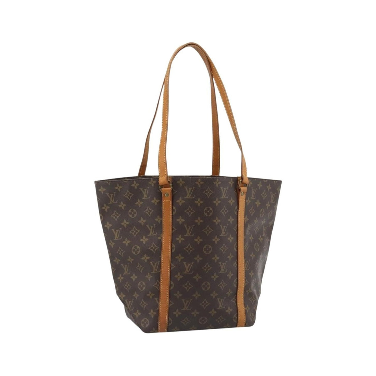 Louis Vuitton Shopping Sac Monogram Canvas, Brown, Canvas, Handbag