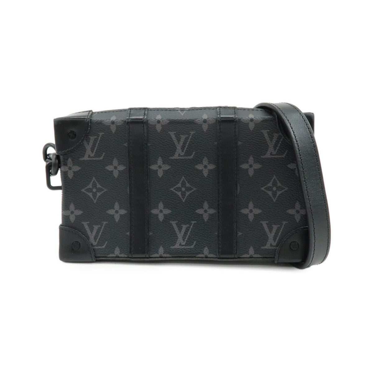 Louis Vuitton Soft Trunk Monogram Eclipse Canvas, Black, Canvas, Wallet