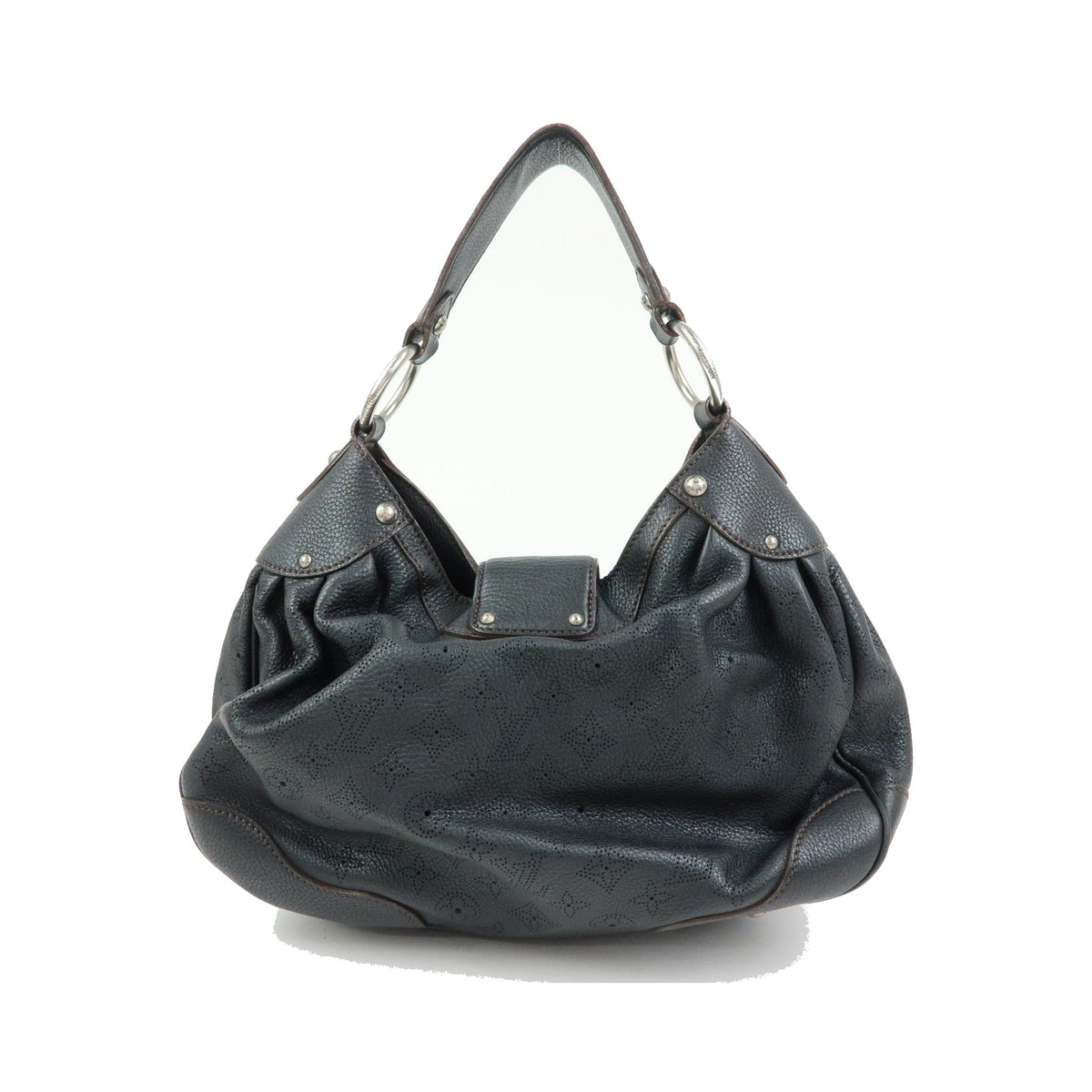 Louis Vuitton Solar Mahina Leather, Black, Leather, Handbag