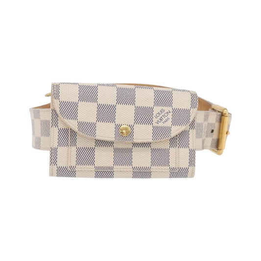 Louis Vuitton Solo Belt Damier, White, Canvas, Clutch