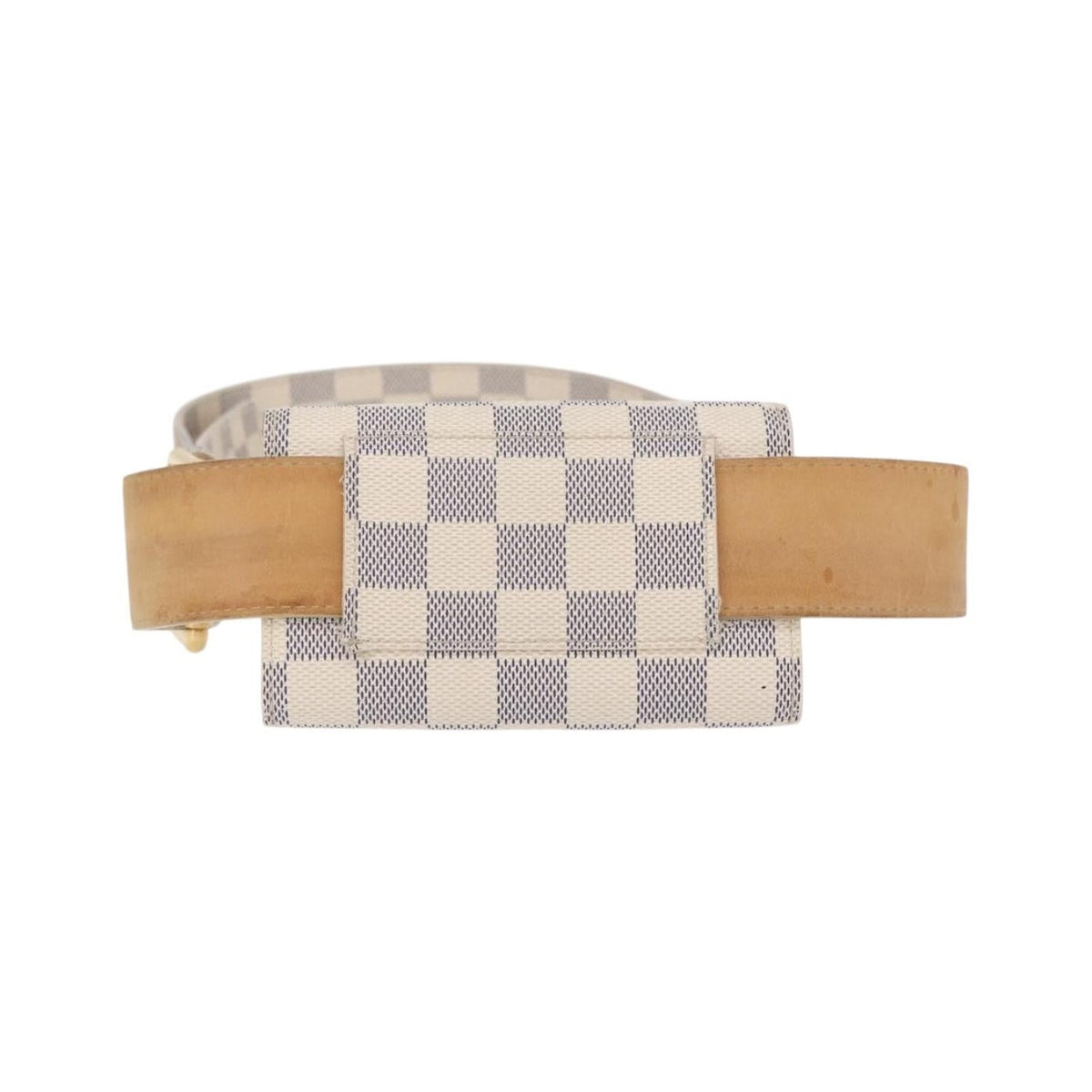 Louis Vuitton Solo Belt Damier, White, Canvas, Clutch