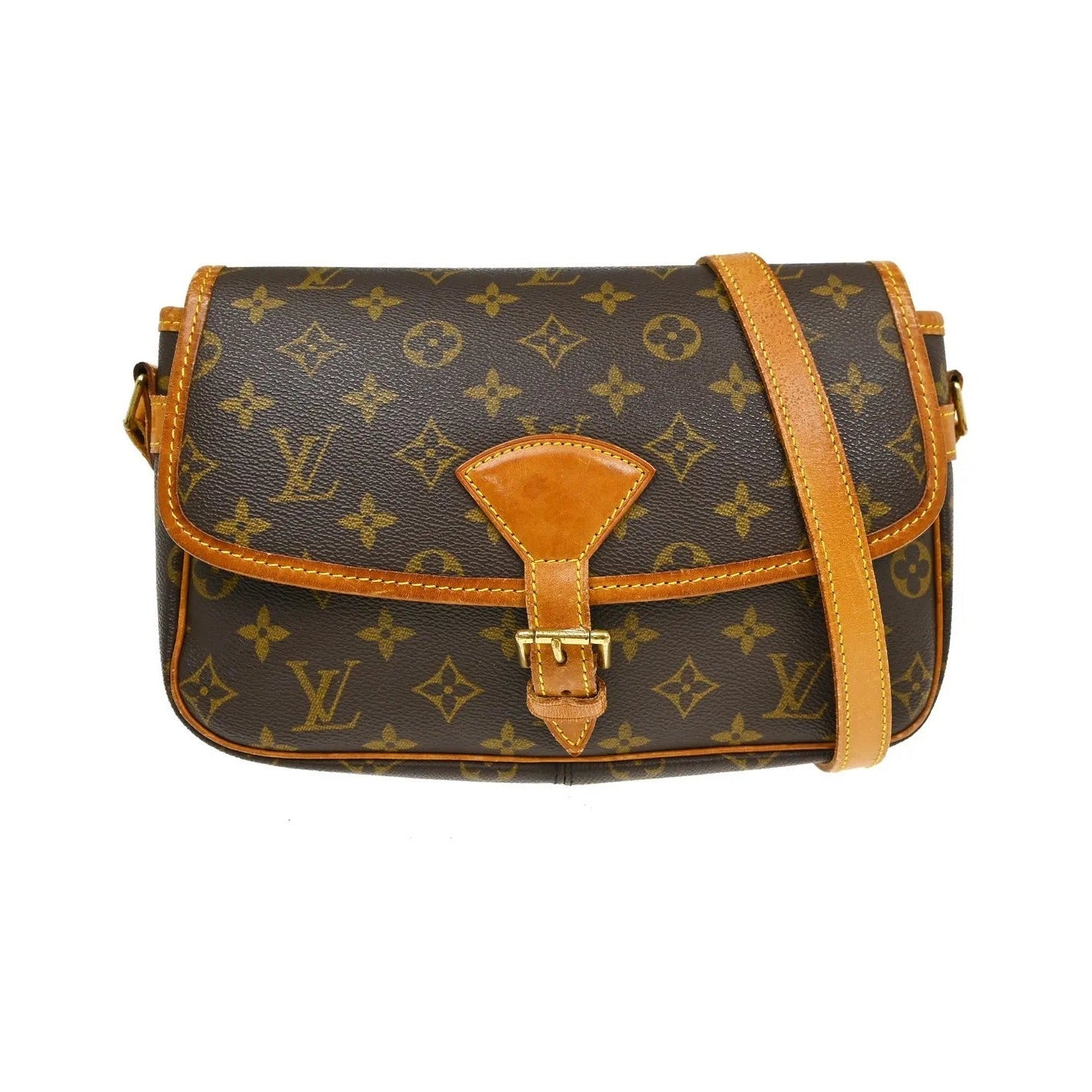 Louis Vuitton Sologne Monogram Canvas, Brown, Canvas, Shoulder Bag