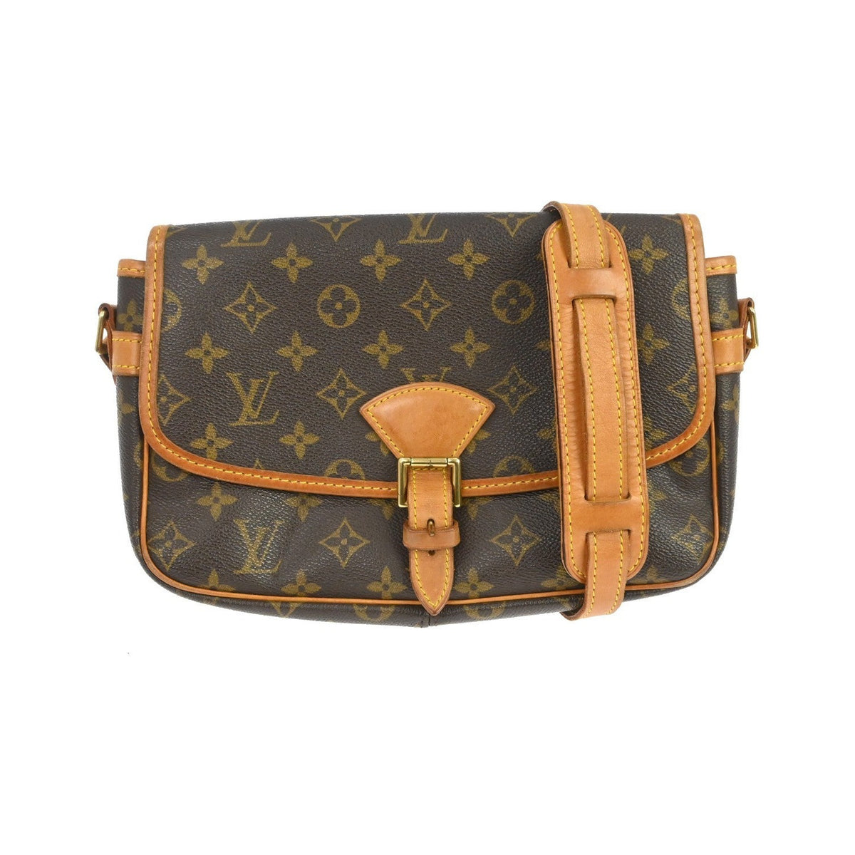Louis Vuitton Sologne Monogram Canvas, Brown, Canvas, Shoulder Bag