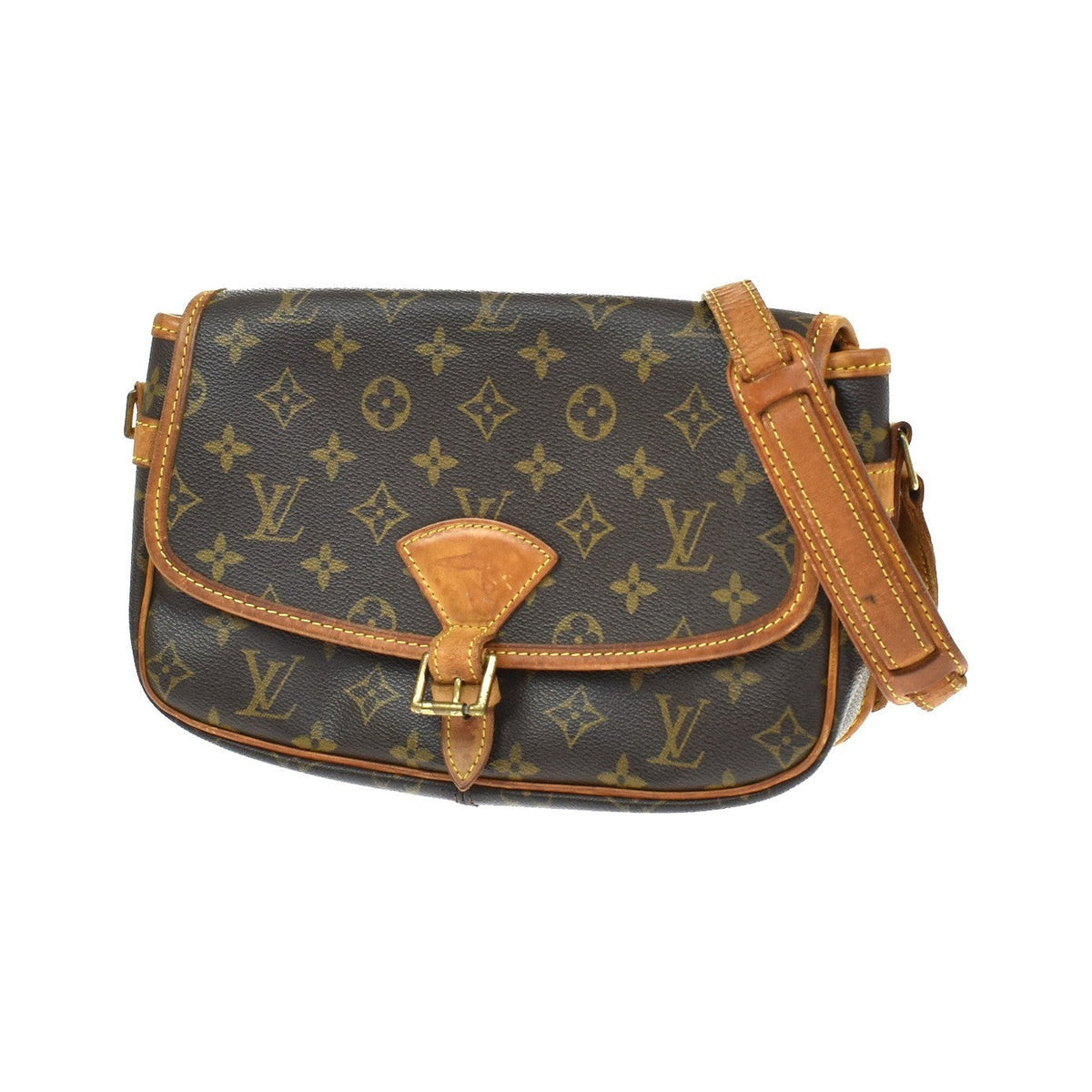 Louis Vuitton Sologne Monogram Canvas, Brown, Canvas, Handbag