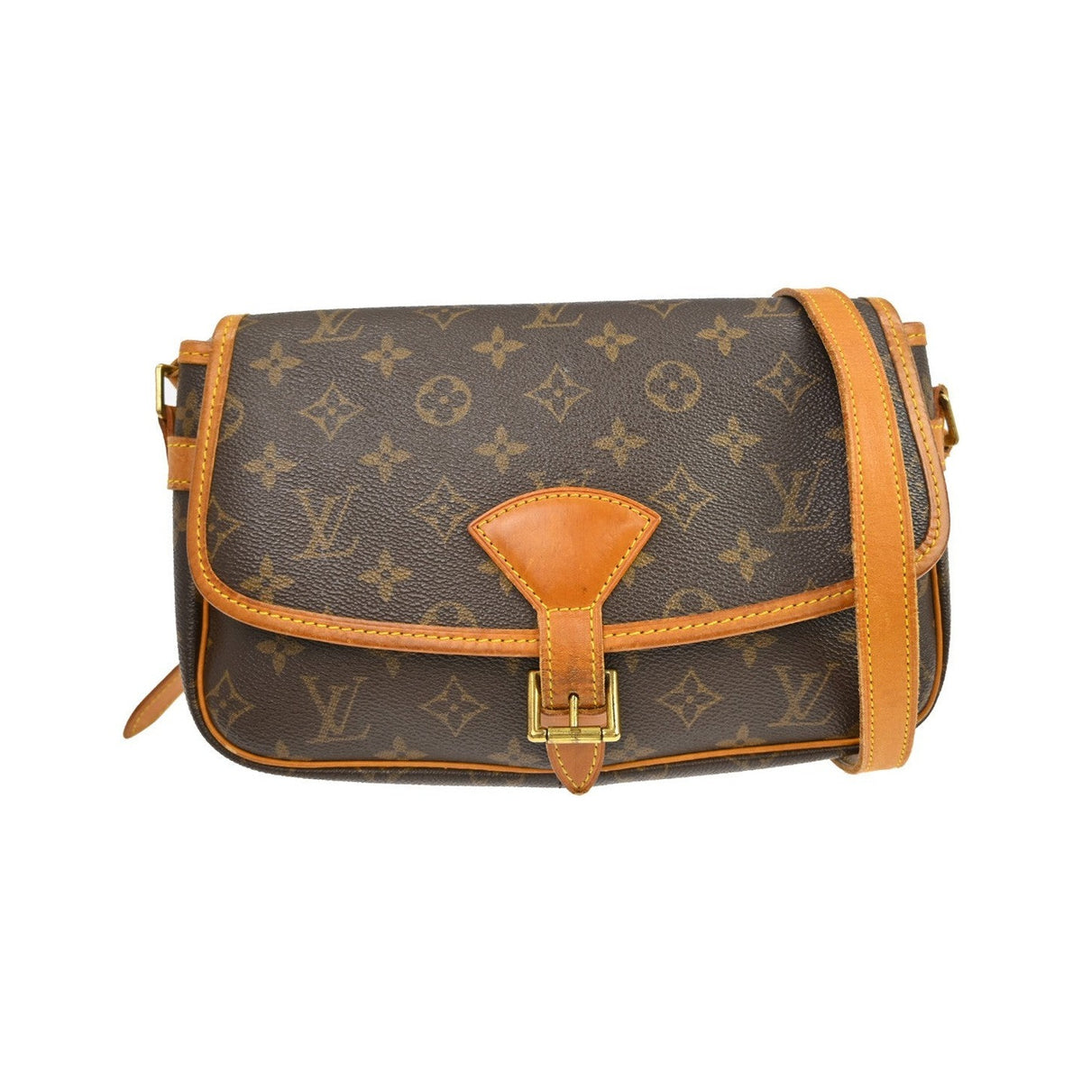 Louis Vuitton Sologne Monogram Canvas, Brown, Canvas, Handbag