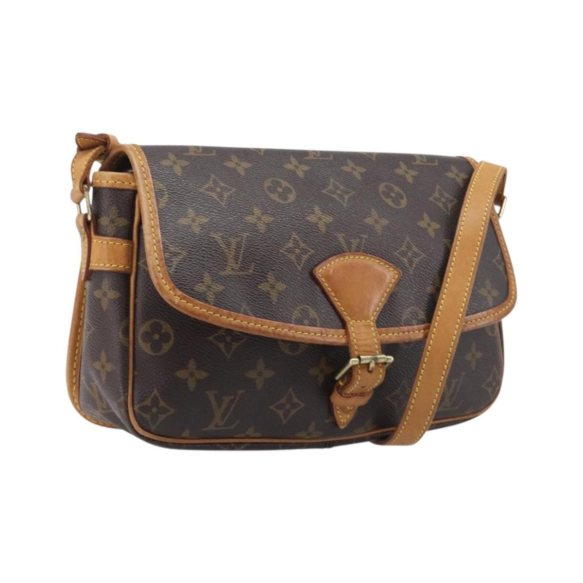 Louis Vuitton Sologne Monogram Canvas, Brown, Canvas, Handbag