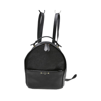 Louis Vuitton Sorbonne Monogram Empreinte, Black, Leather, Backpack