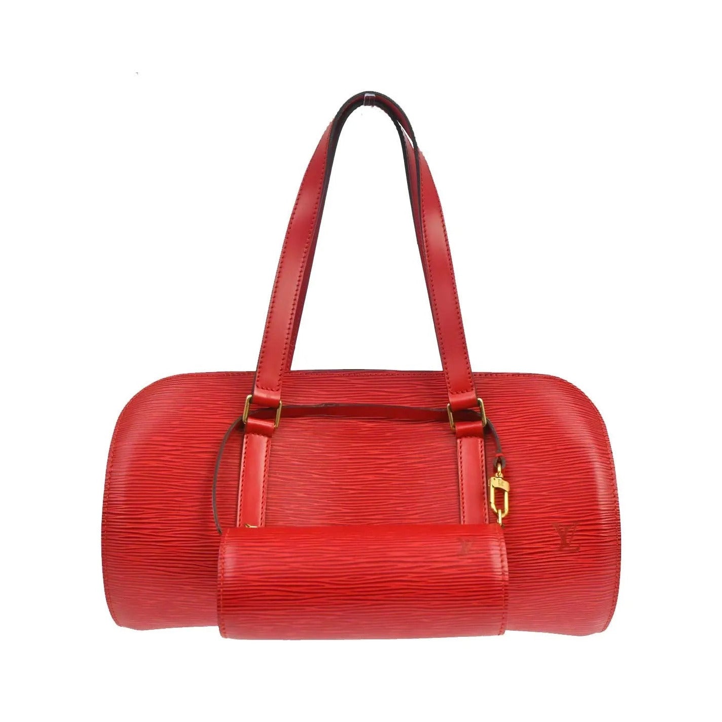 Louis Vuitton Soufflot Epi Leather, Red, Leather, Handbag