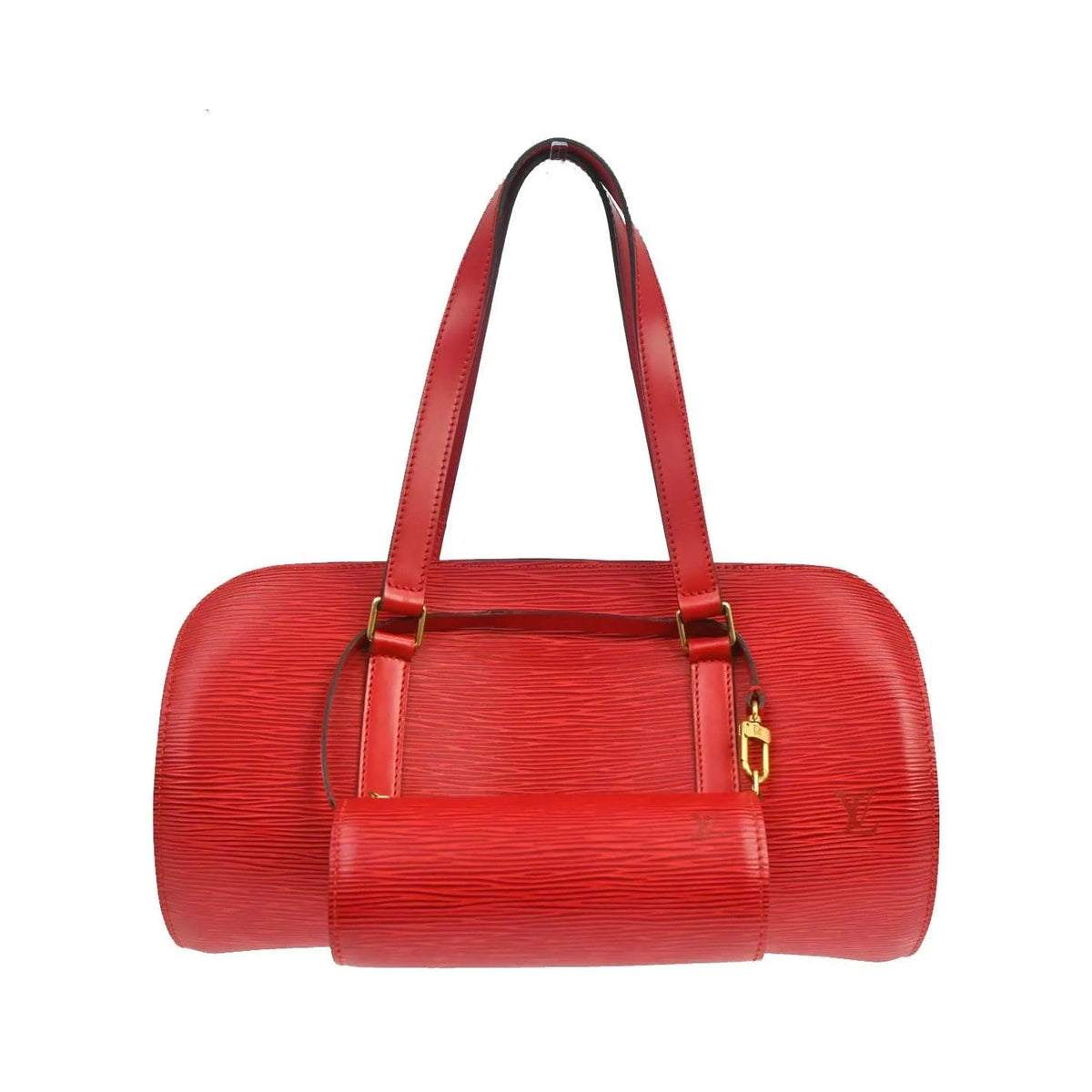 Louis Vuitton Soufflot Epi Leather, Red, Leather, Handbag