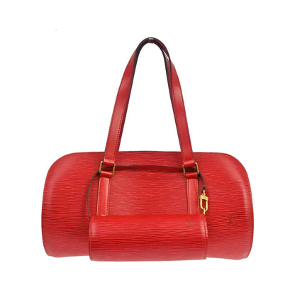 Louis Vuitton Soufflot Epi Leather, Red, Leather, Handbag