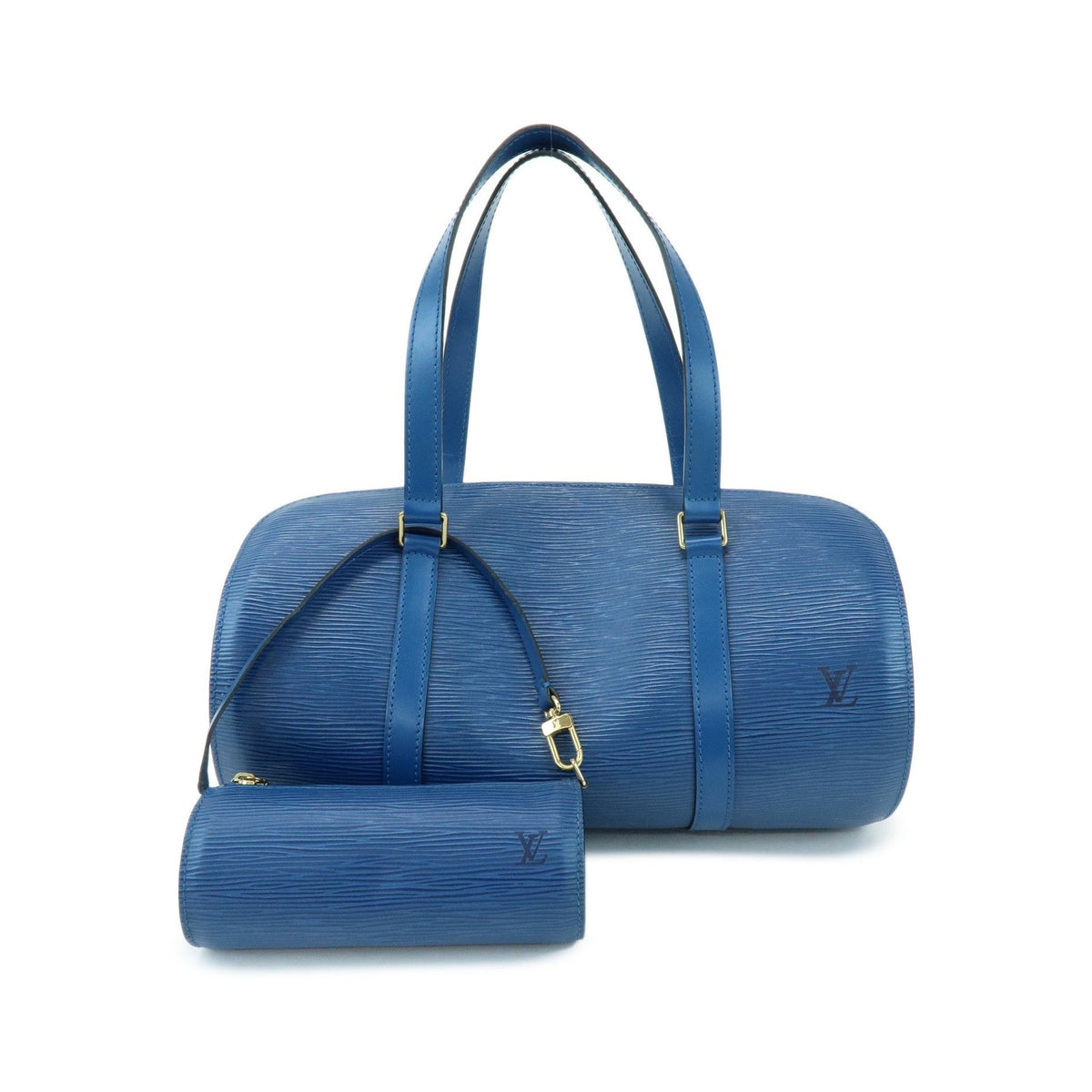 Louis Vuitton Soufflot Epi Leather, Blue, Leather, Tote Bag