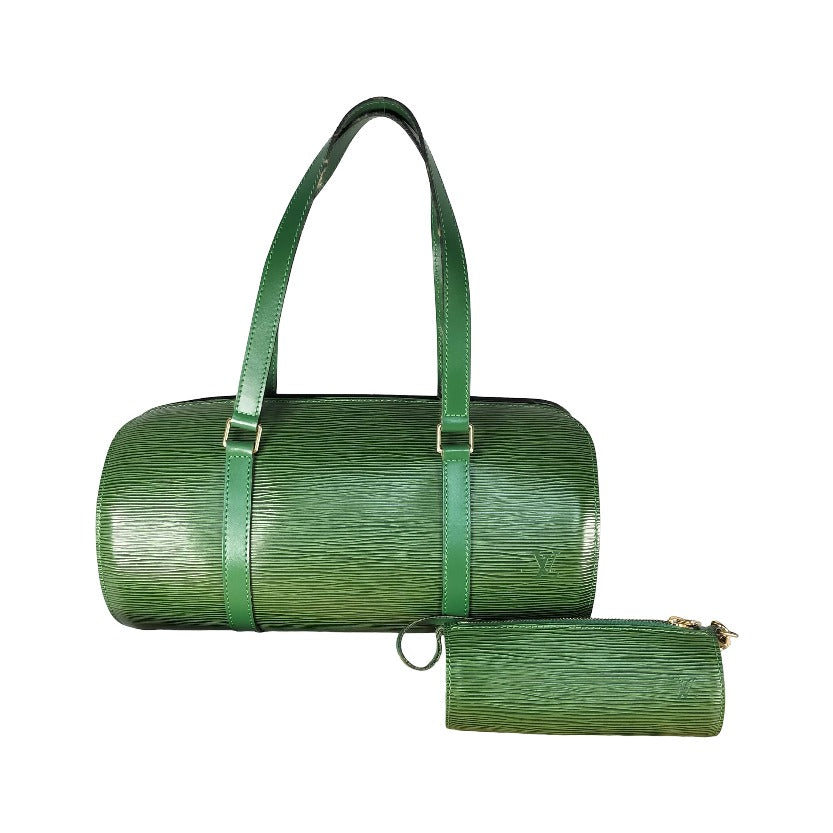 Louis Vuitton Soufflot Epi Leather, Green, Leather, Tote Bag