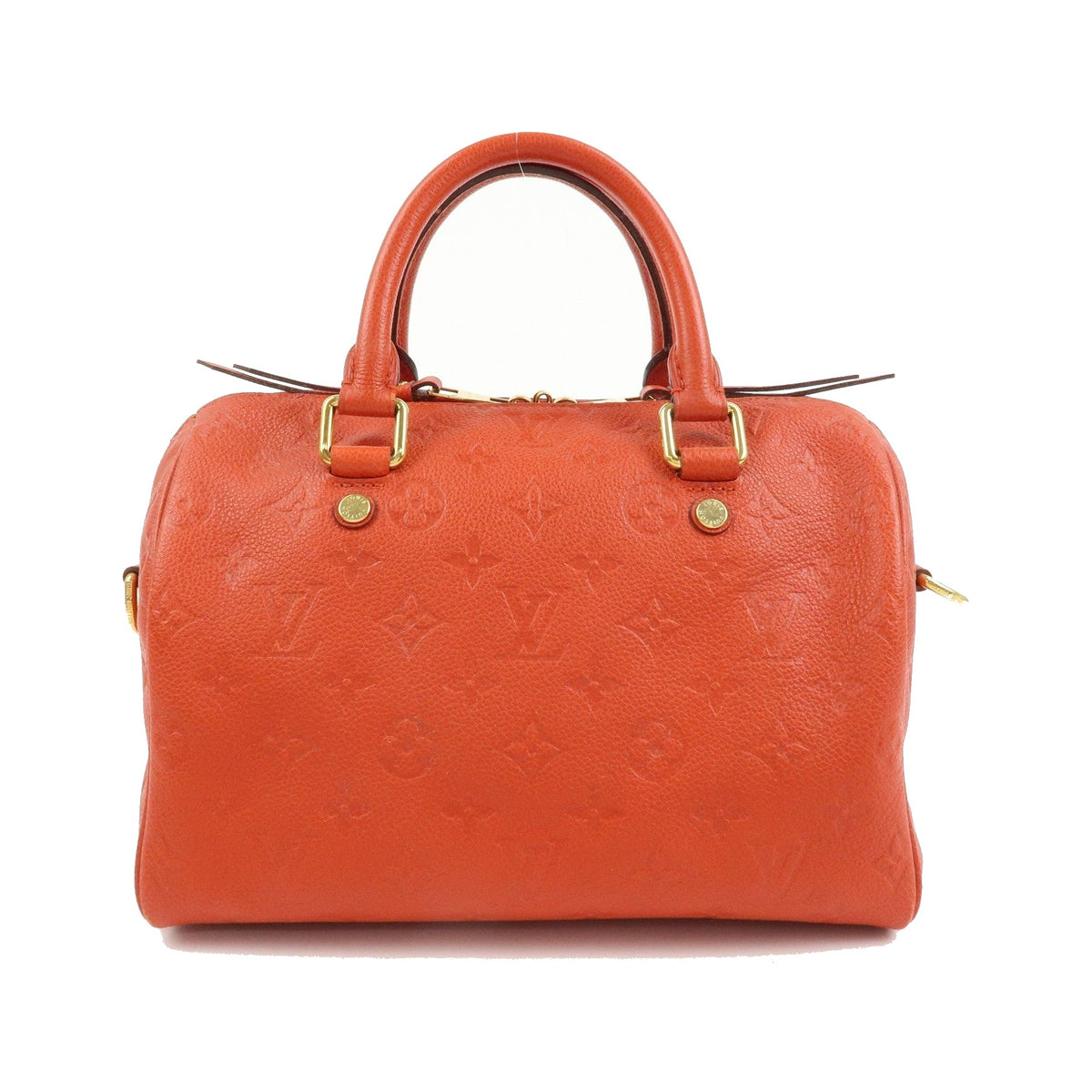 Louis Vuitton Speedy Bandouliere Monogram Empreinte Leather, Orange, Leather, Handbag