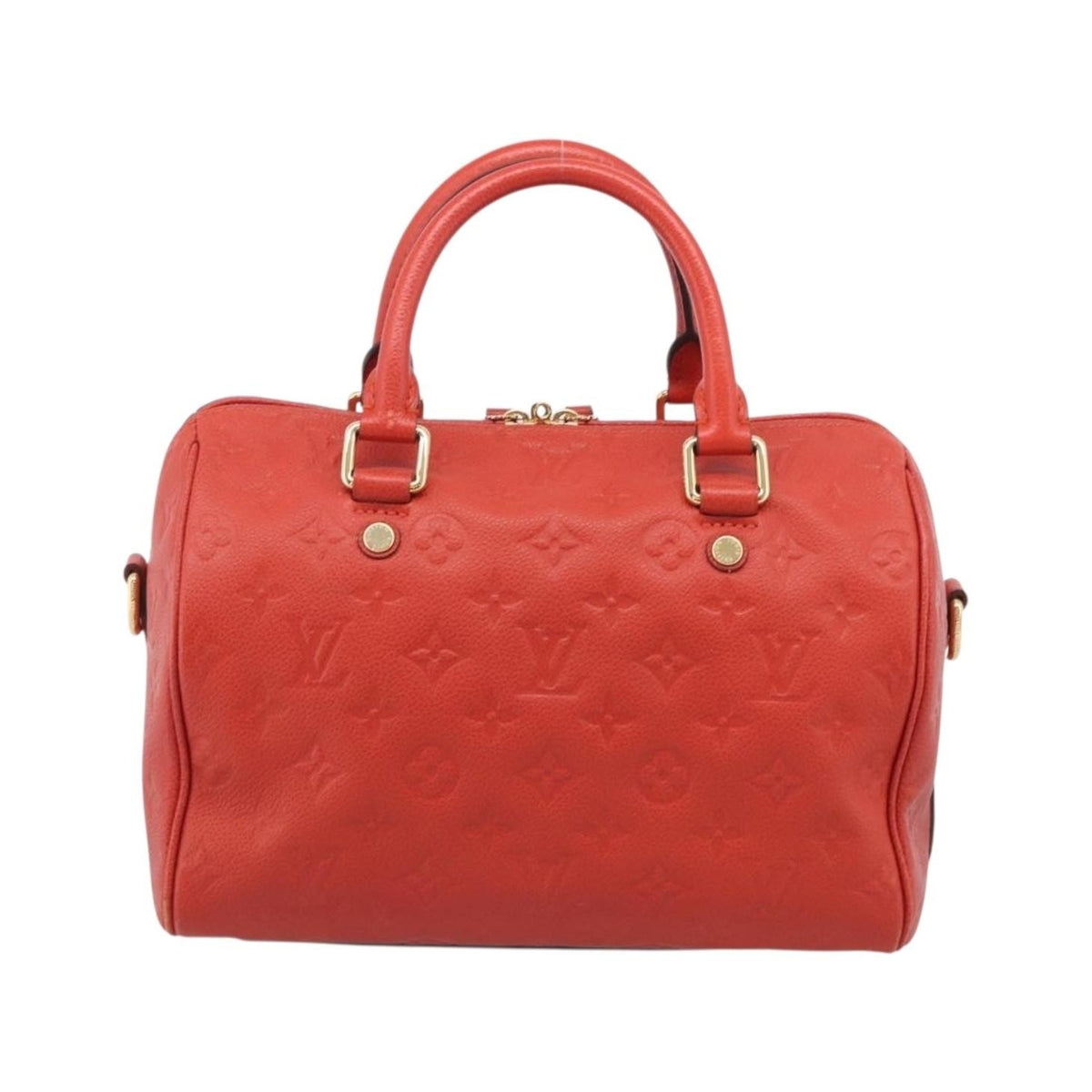 Louis Vuitton Speedy Bandouliere Monogram Empreinte Leather, Red, Leather, Handbag