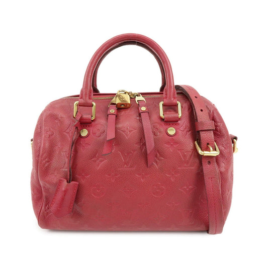 Louis Vuitton Speedy Bandouliere Monogram Empreinte Leather, Red, Leather, Handbag