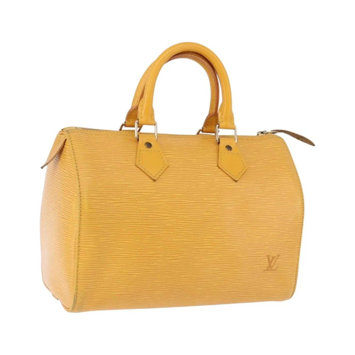 Louis Vuitton Speedy Epi, Yellow, Leather, Handbag