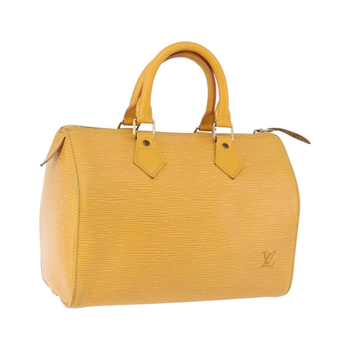 Louis Vuitton Speedy Epi, Yellow, Leather, Handbag
