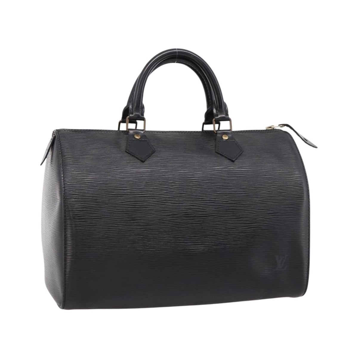 Louis Vuitton Speedy Epi, Black, Leather, Handbag
