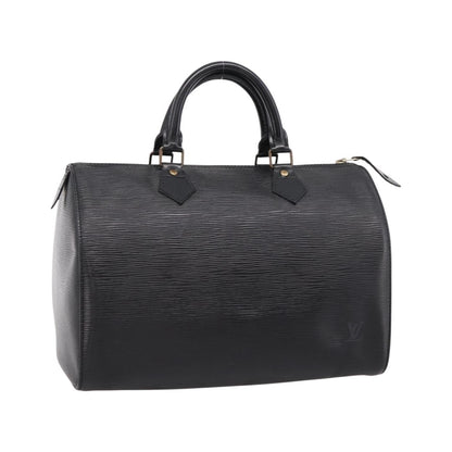 Louis Vuitton Speedy Epi, Black, Leather, Handbag