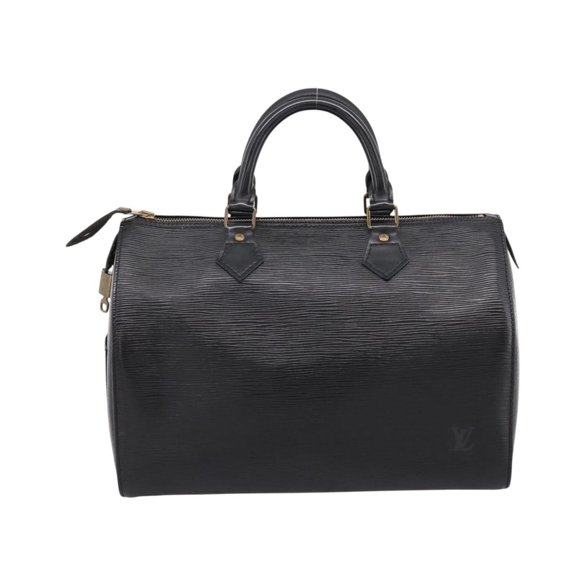 Louis Vuitton Speedy Epi, Black, Leather, Handbag