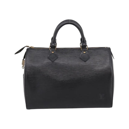 Louis Vuitton Speedy Epi, Black, Leather, Handbag