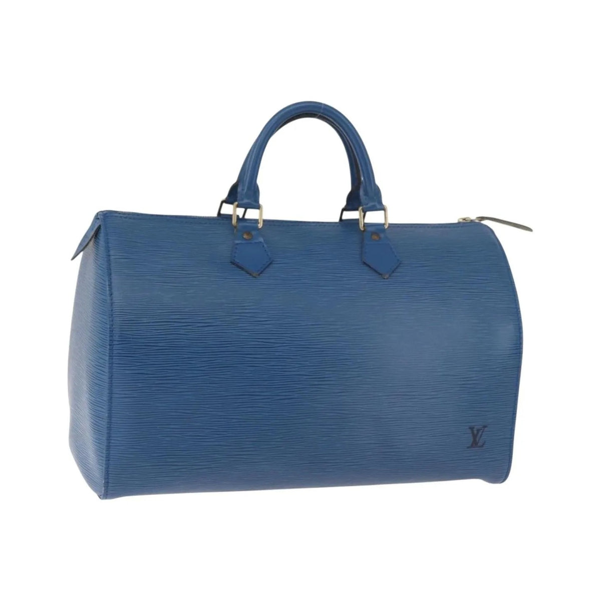 Louis Vuitton Speedy Epi Leather, Blue, Leather, Handbag